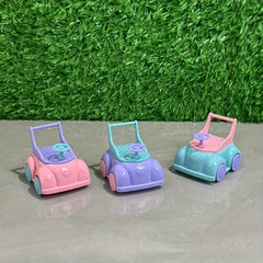 Mini Rolling Doll Cart in Pastel Purple & Teal