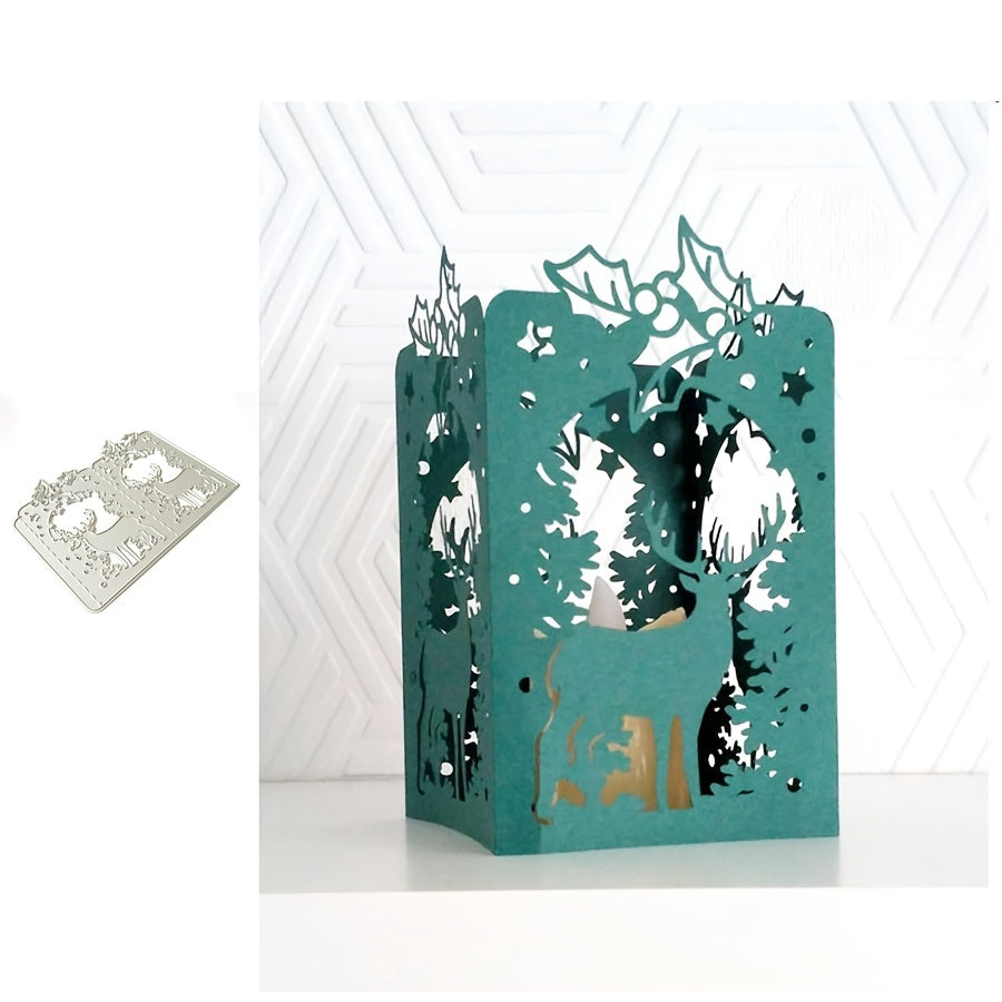 Christmas Series Metal Cutting Die - Christmas Tree Lanterns And Deer Molds