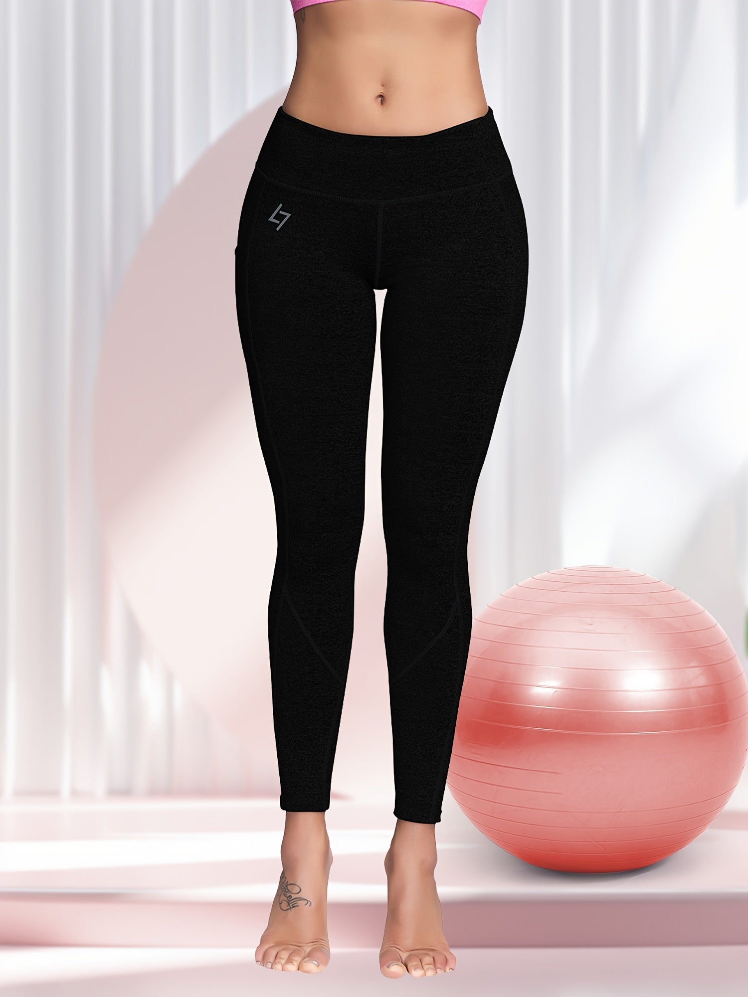 Butt Lifting Yoga Pants Mid Stretch Pocket Running Fitness Activewear