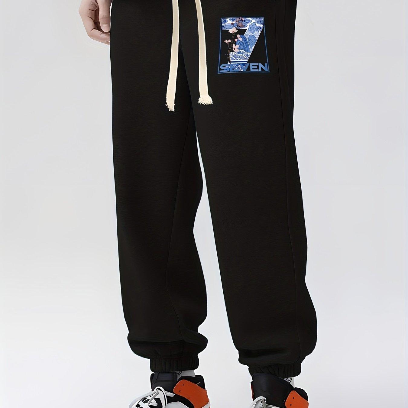 Men's Drawstring Sweatpants Loose Fit Casual Joggers Spring Autumn