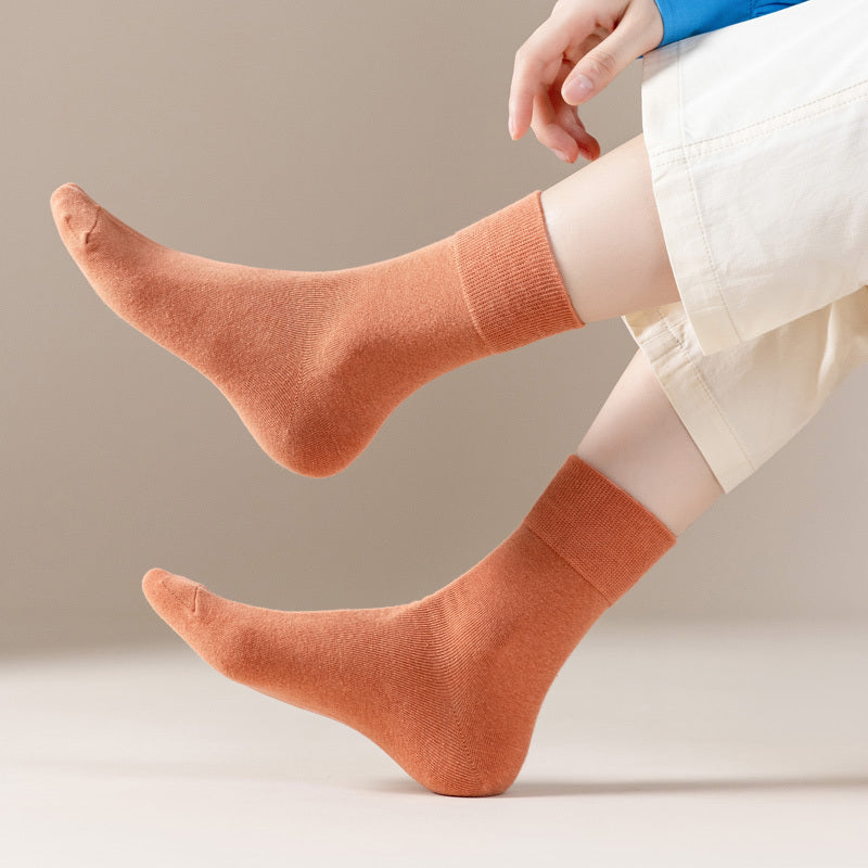 Cotton Ribbed Candy Colour Socks