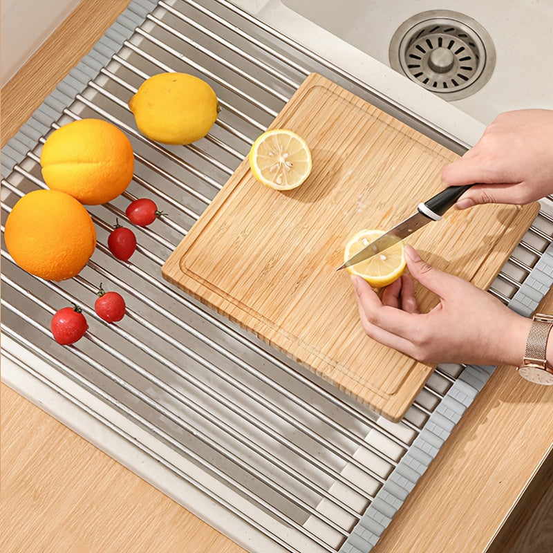Roll Up Dish Drying Rack Foldable Sink Mat