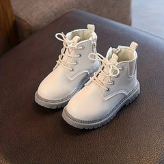 Girls Lace Up Ankle Boots Non Slip Comfortable Zipper Indoor Outdoor Travel