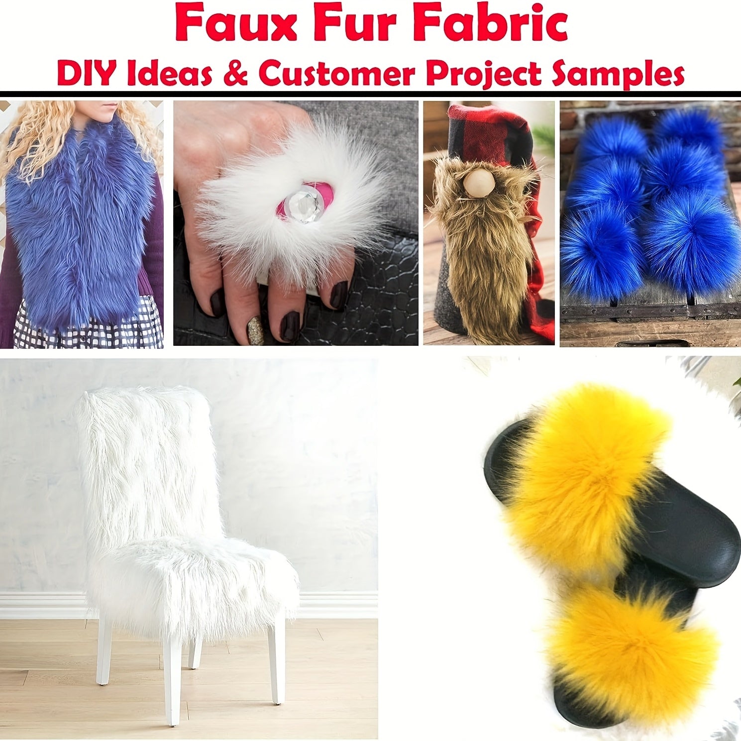 1pc Half Yard Faux Fur 45 X 160 02cm DIY Craft Costume Upholstery