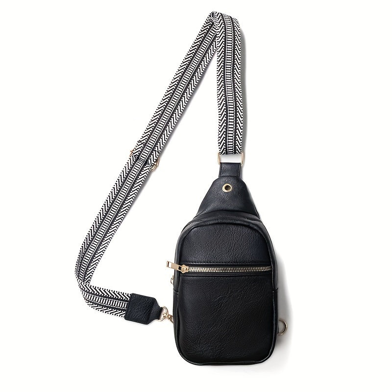 Stylish Small Shoulder Bag with Woven Strap for Women