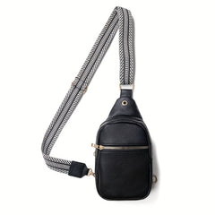 Stylish Small Shoulder Bag with Woven Strap for Women