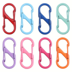 10pcs Solid Metal Keychain Buckle S-shaped Key Chain Carabiner
