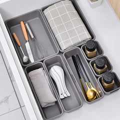 Desk Drawer Organizer Set of 8 - Office Bathroom Kitchen Makeup