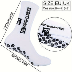 Silicone Dots Non-Slip Football Socks - 4 Pairs