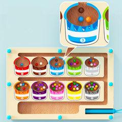 Wooden Bead Maze Toy for Kids, Educational Puzzle Game