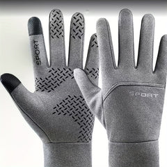 Windproof Warm Cycling Gloves Men's Winter Non-slip Waterproof
