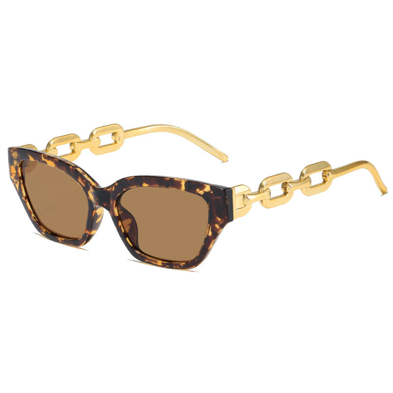 Vintage Cat Eye Sunglasses Small Metal Chain Eyeglasses