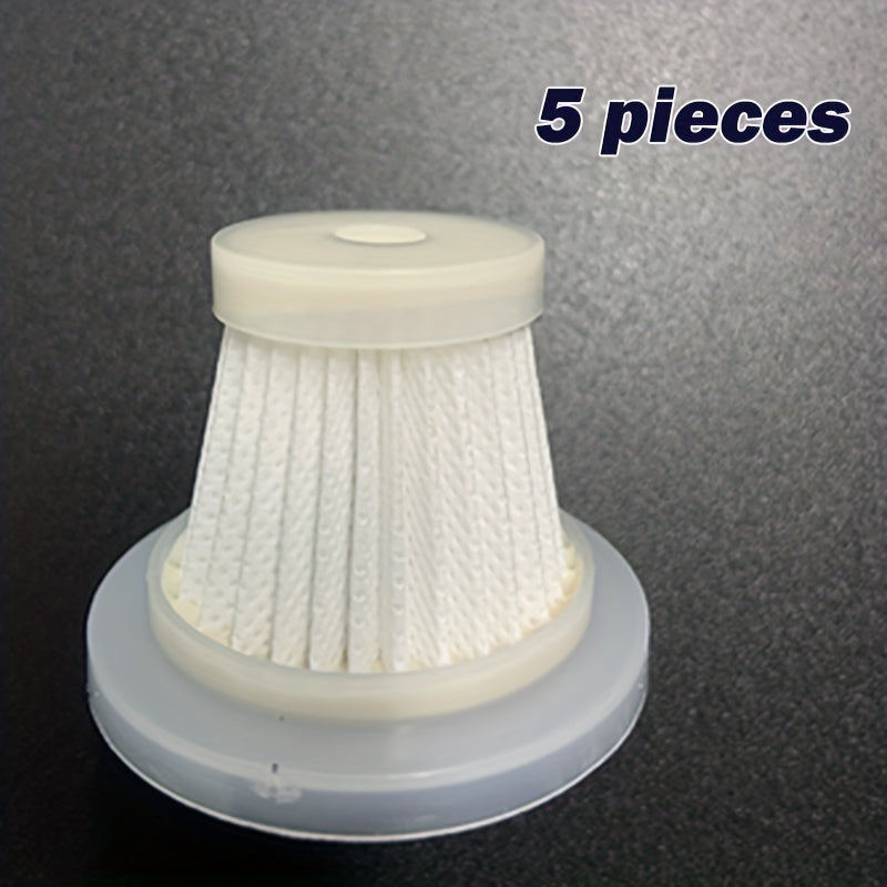 5pcs Washable HEPA Filter For Mini Car Vacuum 2 in 1 Air Duster Vacuum