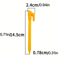 Heavy Duty Beach & Camping Tent Stakes - Windproof Plastic Nails