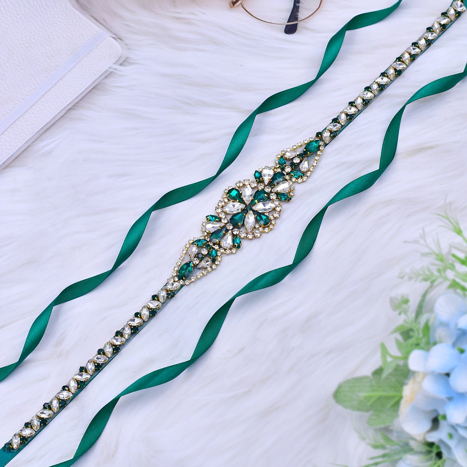Bridal Rhinestone Sash Glass Crystal Waist Belt Wedding Bridesmaid Accessory