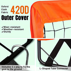 Portable Soccer Goal Training Net Frame Folding Football Game Goal