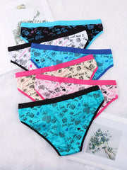 6 Hipster Panties Mixed Patterns Comfortable & Breathable Women's Lingerie