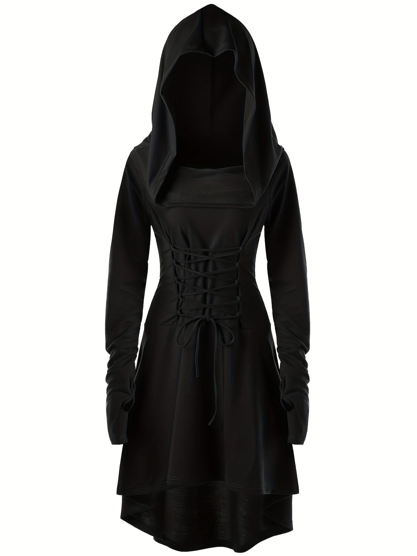 Long Sleeve Hooded Cosplay Dress Halloween Party Dress Women's Clothing