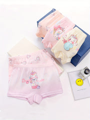 5pcs Kids Cartoon Panties Girls Underwear Cotton Boxer Briefs