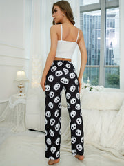 Panda Print Pajamas Set Cami Top & Pants PJ Set Women's Sleepwear