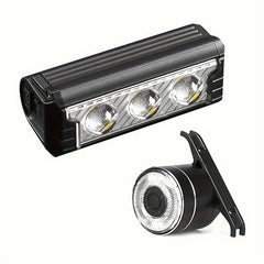 USB Rechargeable Bike Light Set, Front Rear LED Cycling Tail and Headlight