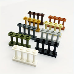 9pcs 1x4 ABS Bricks Balustrade Accessories Grey Coffee Durable