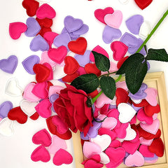 100pcs Wedding Love Accessories Fabric Hearts
