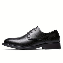 Men's Plaid Lace Up Derby Shoes for Wedding Party Business