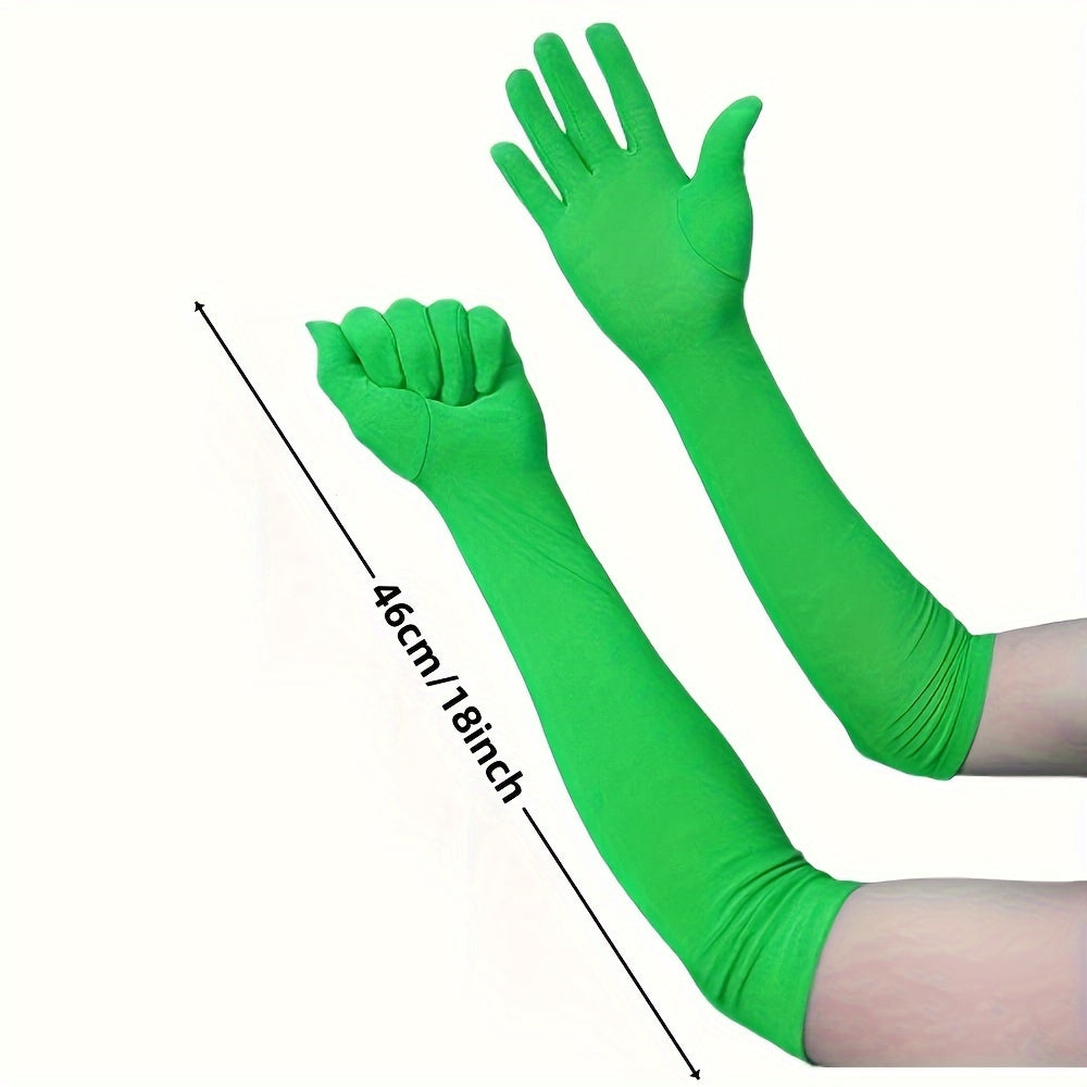 Long Skinny Spandex Stretch Gloves Elbow Length Role Play Costume Gloves