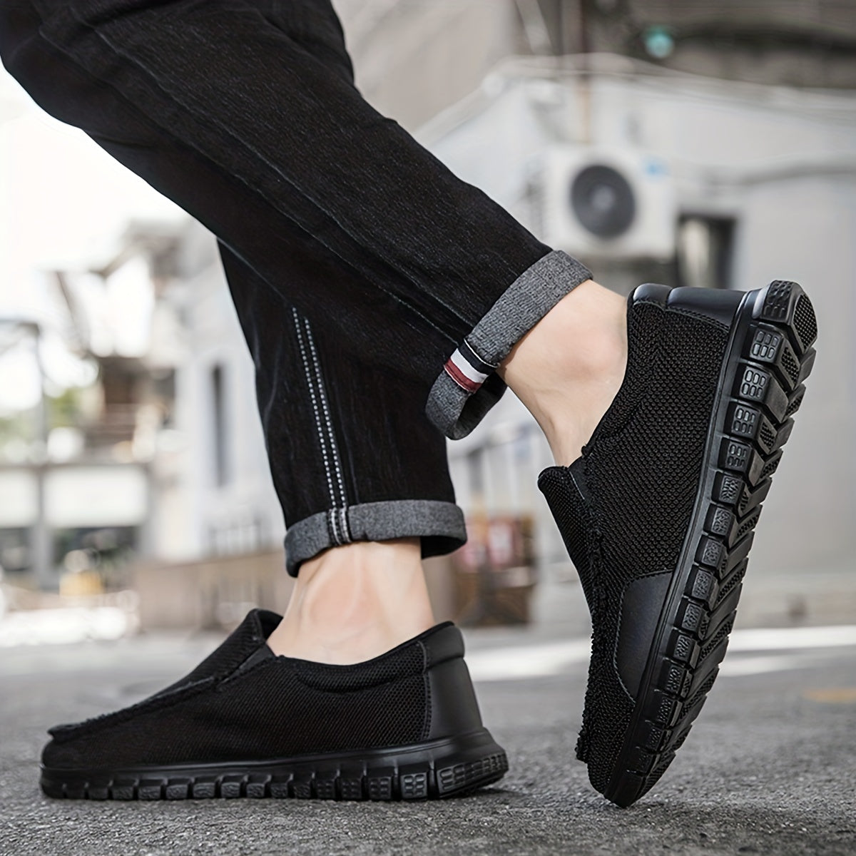 Men's Slip On Canvas Shoes Casual Flats Lightweight for Spring & Summer