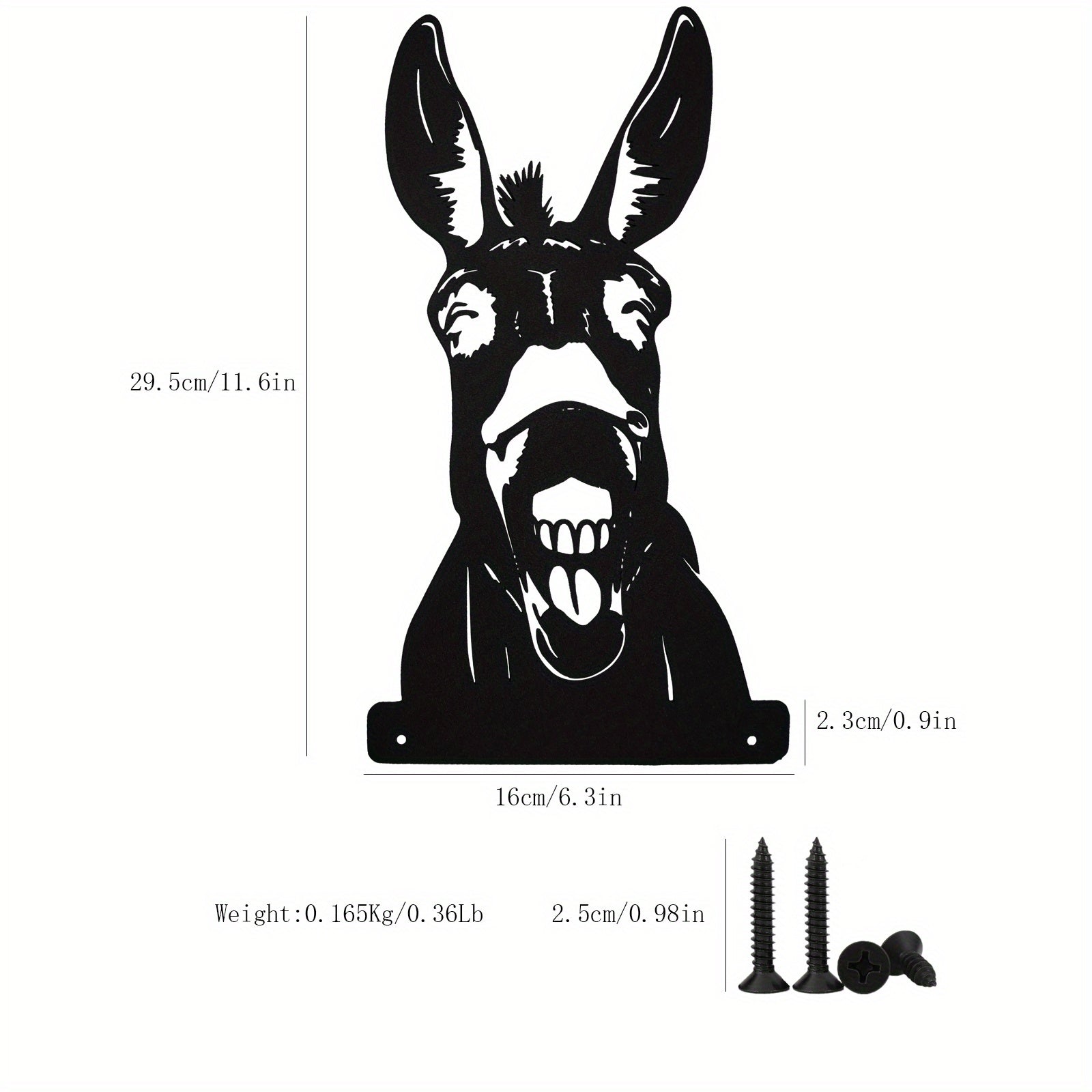 Farmhouse Animal Metal Silhouette Sign for Outdoor Decor