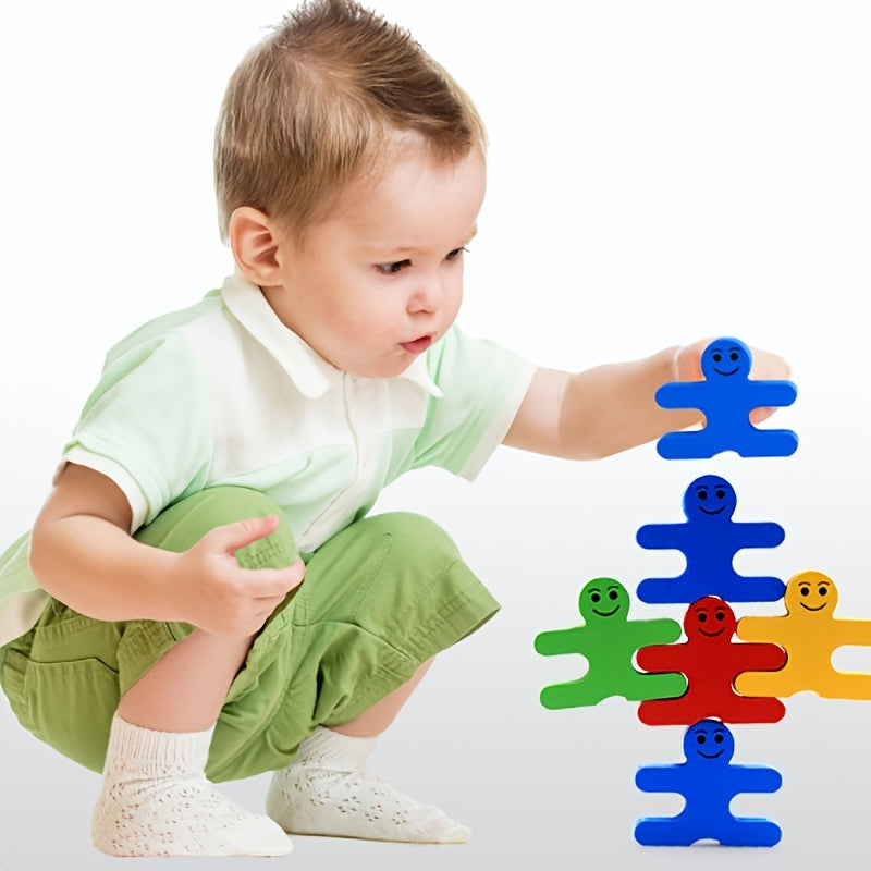 Wooden Balance Villain Blocks Montessori Toys for Toddlers