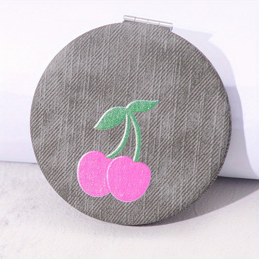 Animal Pattern Compact Mirror Double Sided Foldable Travel Size Vanity Mirror