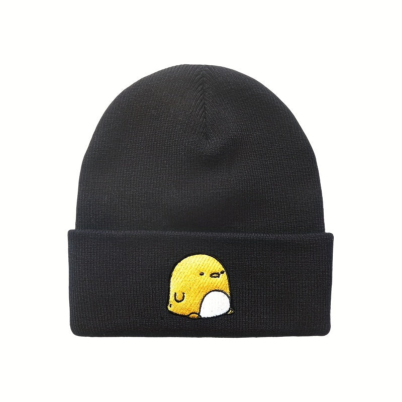Animal Embroidery Knitted Hat Stylish Beanie Hat Men
