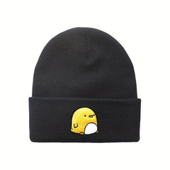 Animal Embroidery Knitted Hat Stylish Beanie Hat Men
