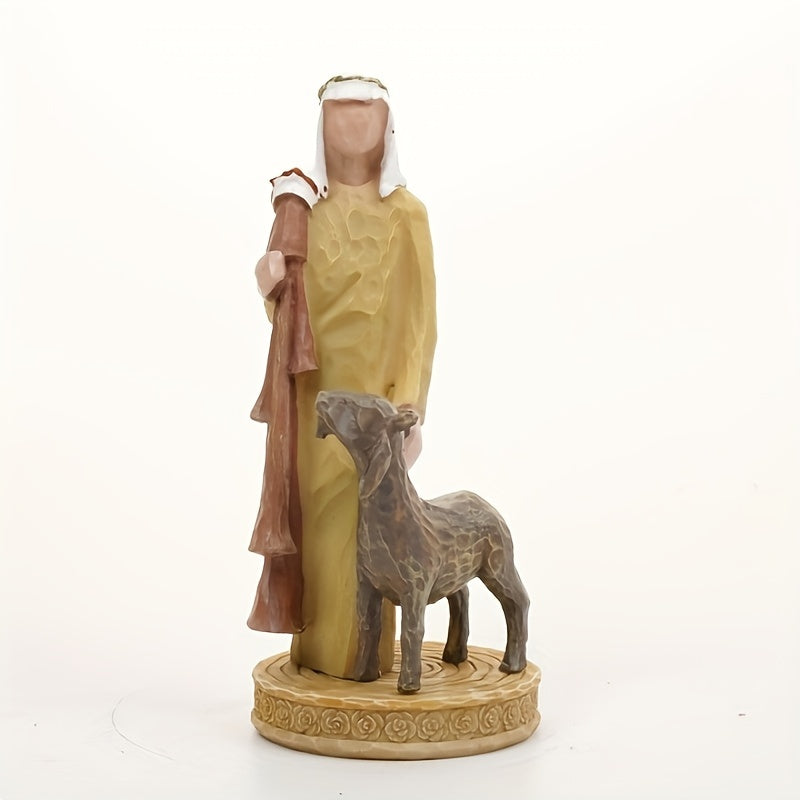 Retro Resin Crafts Shepherd Portrait Ornament