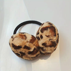 Leopard Print Plush Earmuffs for Kids