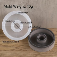 Round Aromatherapy Candle Holder Resin Mold DIY Candle Tray Accessories