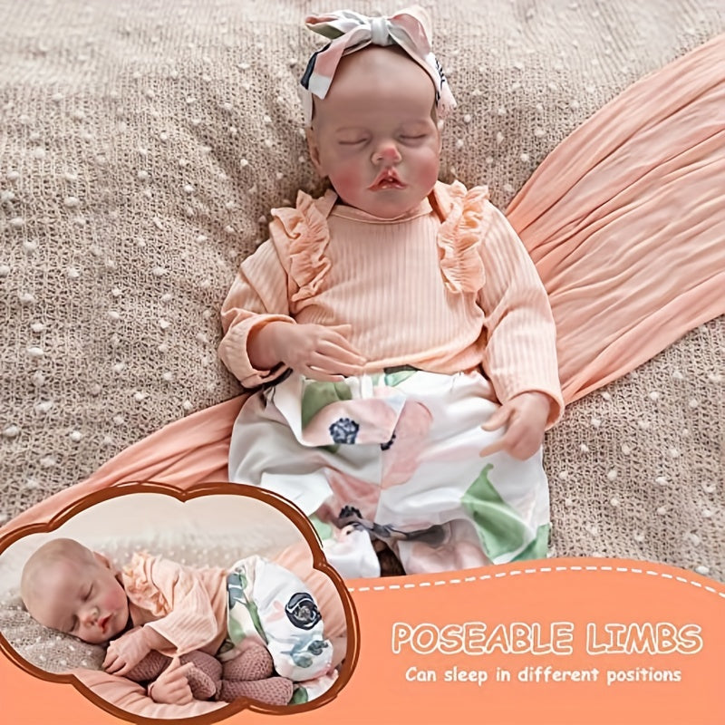 20 Inch Realistic Lifelike Newborn Soft Cloth Body Looks Real
