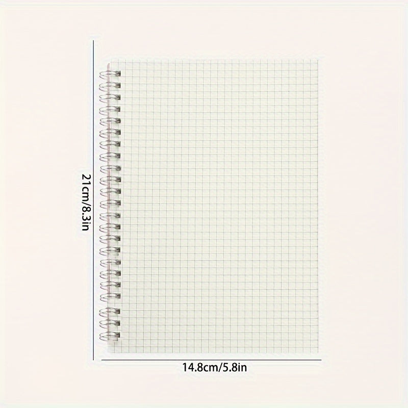 A5 B5 Spiral Graph Paper Notebooks, 160 Pages, Dotted Ruling
