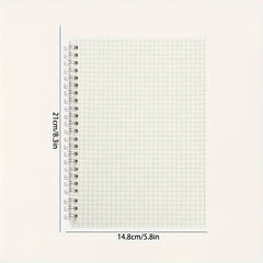 A5 B5 Spiral Graph Paper Notebooks, 160 Pages, Dotted Ruling