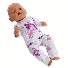 Newborn Doll Pajamas Set for 17-18 inch Dolls, Ages 3-6