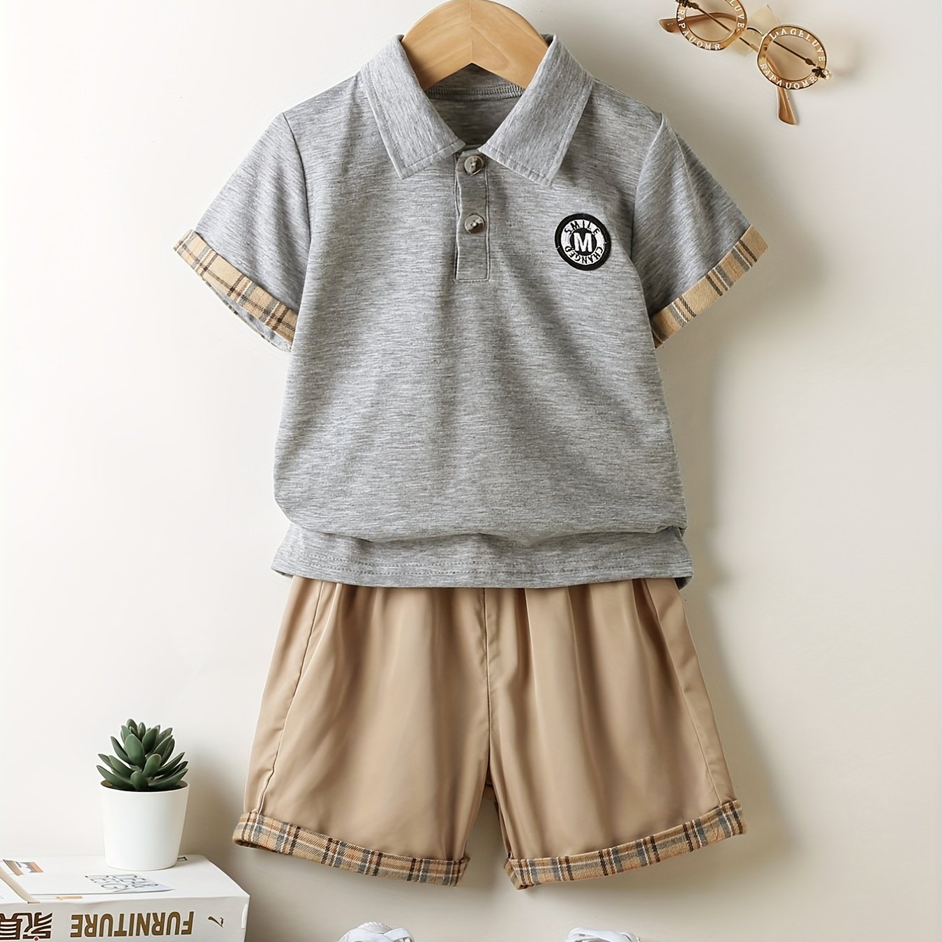 Boys M Casual Outfit Polo Shirt & Shorts Kids Summer Clothes Sets