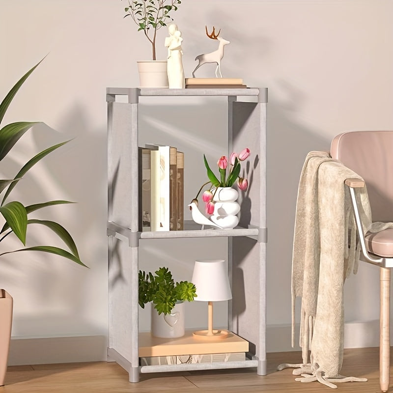 3-Layer Bookshelf Storage Rack Waterproof Utility Stand