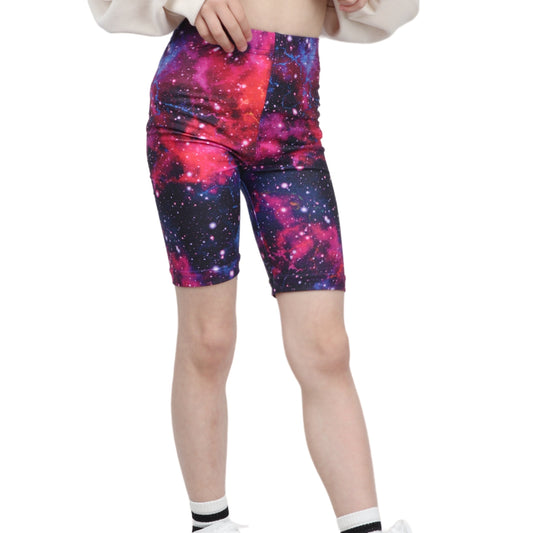 Toddler Girls Tie Dye Starry Sky Biker Shorts