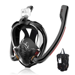180 Degree Panoramic Full Face Snorkel Mask Anti Leak Dry Top Set