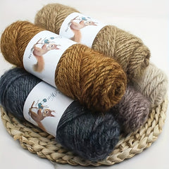 Squirrel Yarn Velvet Wool Thread Bright Silk Crocheting Knitting 4mm