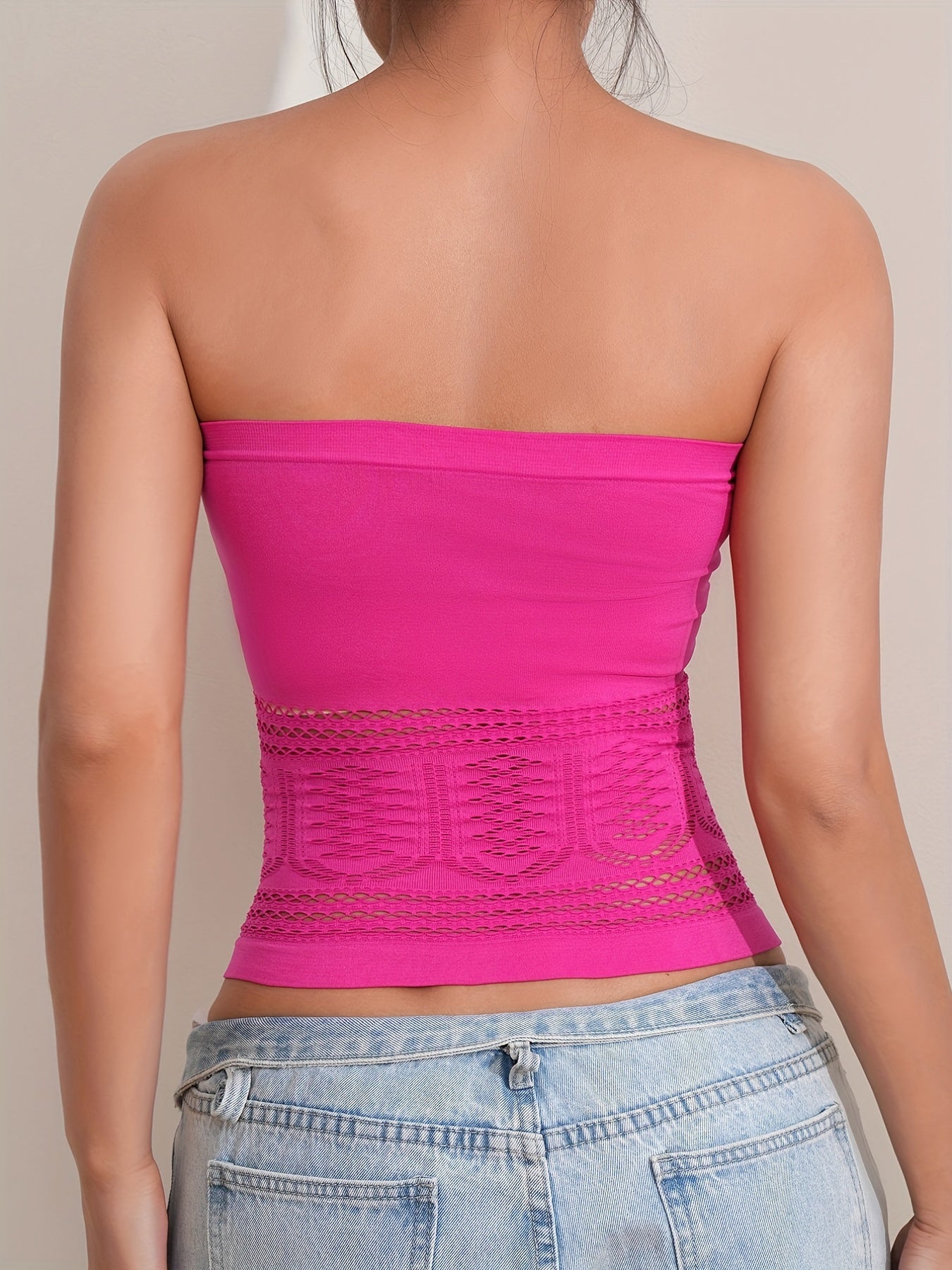 Argyle Tube Top Slim Strapless Lingerie