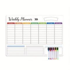 Dry Erase Fridge Magnetic Calendar PET Board | Refrigerator Magnetic Calendar