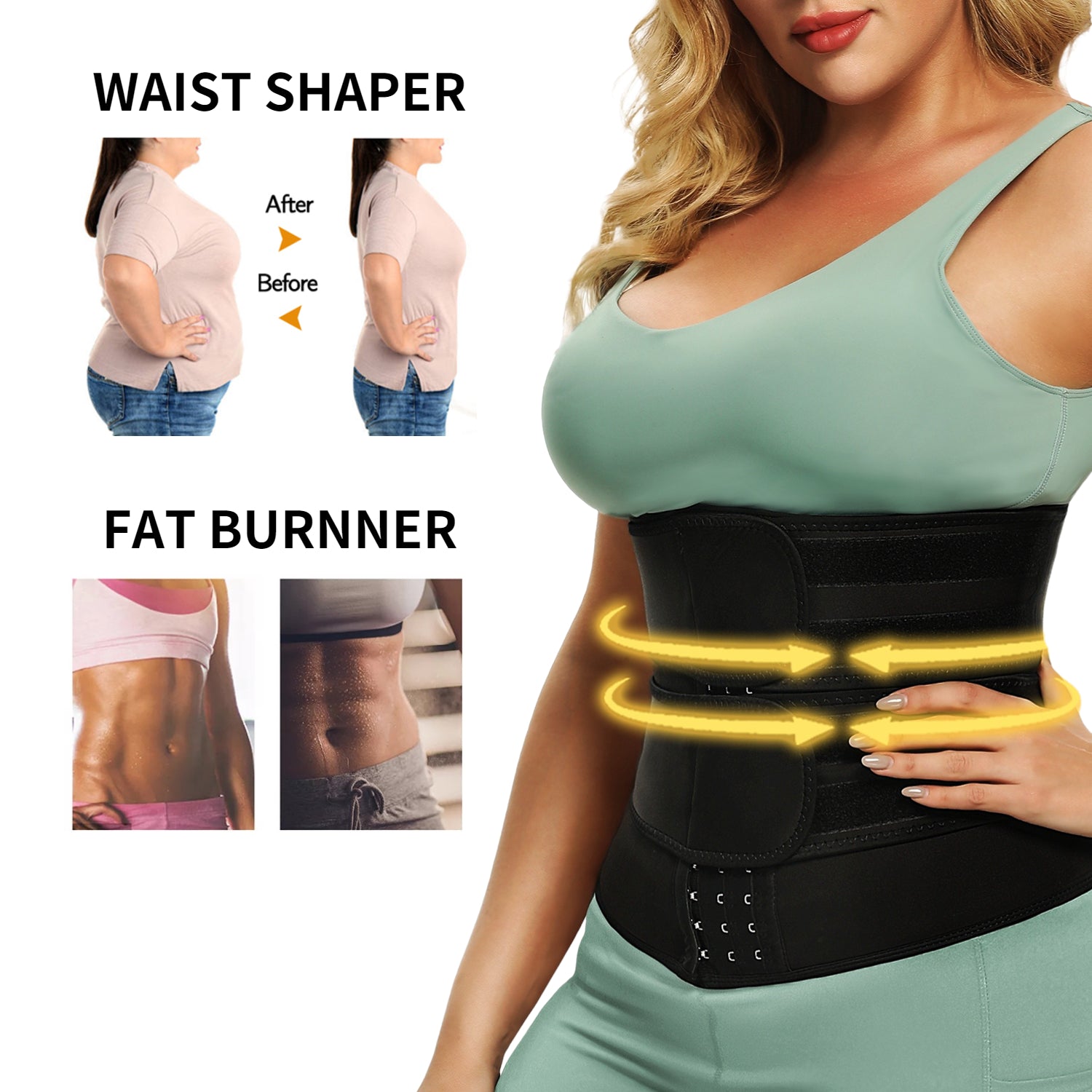 TELALEO Neoprene Waist Trainer - Size Up for a Figure-Enhancing Fit